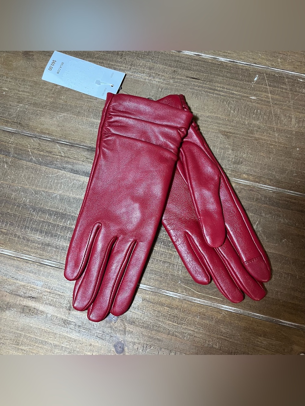 Red Leather Women's Gloves